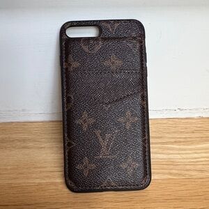 Brown luxury iPhone wallet case